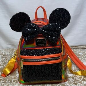 Loungefly Minnie Mouse Sequin Mini Backpack - Disney Parks Exclusive Unisex